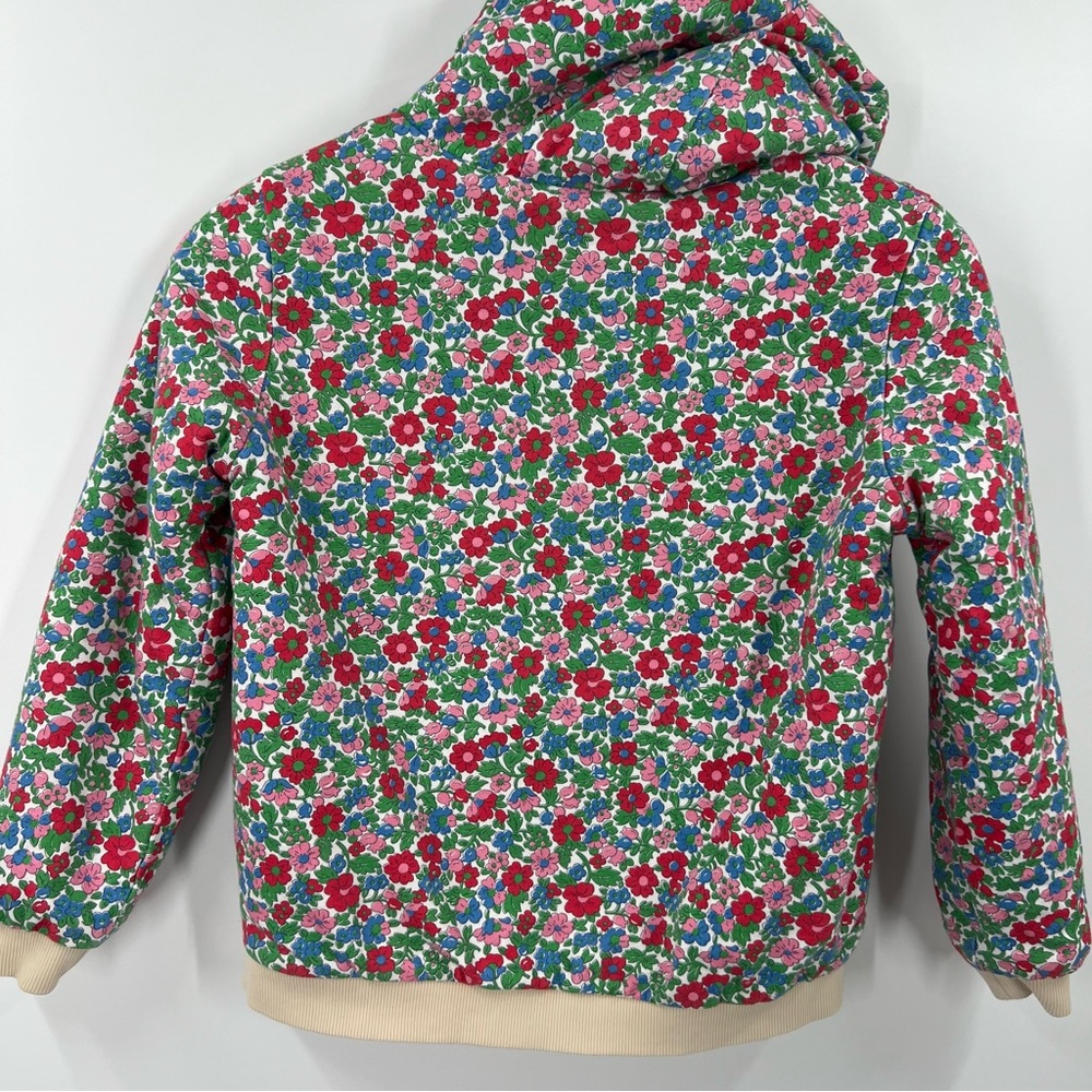 Mini Boden Floral Hooded Jacket in Pink, Green, Blue - Picture 5 of 8